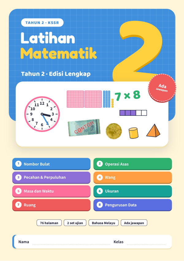 Buku Latihan Matematik (Edisi Bahasa Melayu) Tahun 2