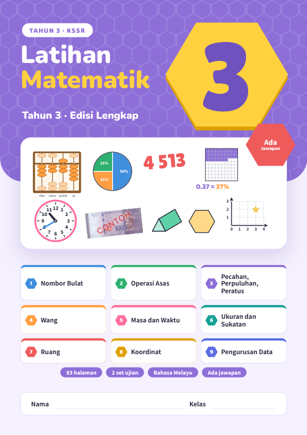 Buku Latihan Matematik (Edisi Bahasa Melayu) Tahun 3