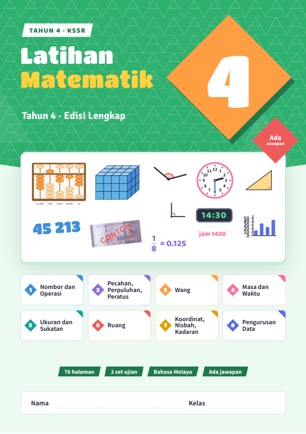 Buku Latihan Matematik (Edisi Bahasa Melayu) Tahun 4